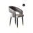 19.69"Gray Nappa Leather Solid Wood Dining Chairs-641303039-641303012