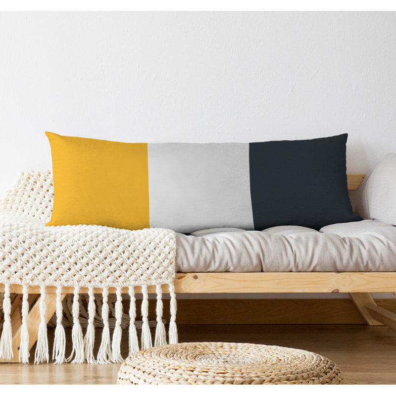 Stripes Medium Polyester/Polyfill Body Pillow, Yellow/White/Black, New York Big Football