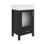 Meuble-lavabo de 20 po avec lavabo en céramique, meuble-lavabo autoportant de 20 po avec 1 grand tiroir et 1 porte à fermeture douce, armoire pour petit espace-1068689669