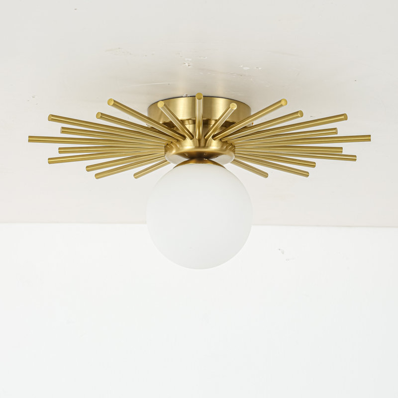 GlowCraft 1 - Light Star-Shaped Flush Mount Ceiling Light