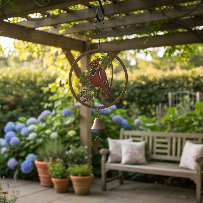 Metal Wind Bell Cardinal