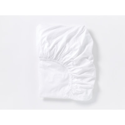 Crinkled 100% Cotton Percale Fitted Sheet