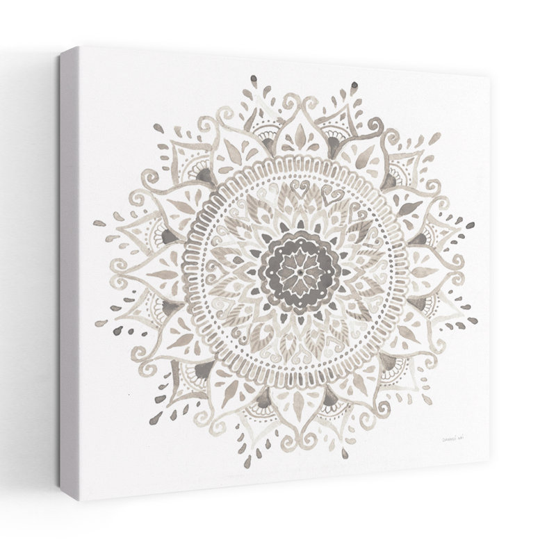 Mandala délice I, art bohémien neutre, H 48 po x l 48 po