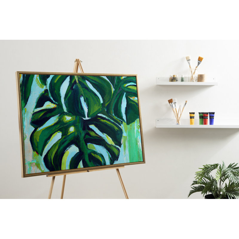 " Blank " Painting Print, Bright Gold Framed