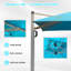 9 pi. Parasol en aluminium en porte-à-faux inclinable avec poteau central (base non incluse)-2092466177-2092466180