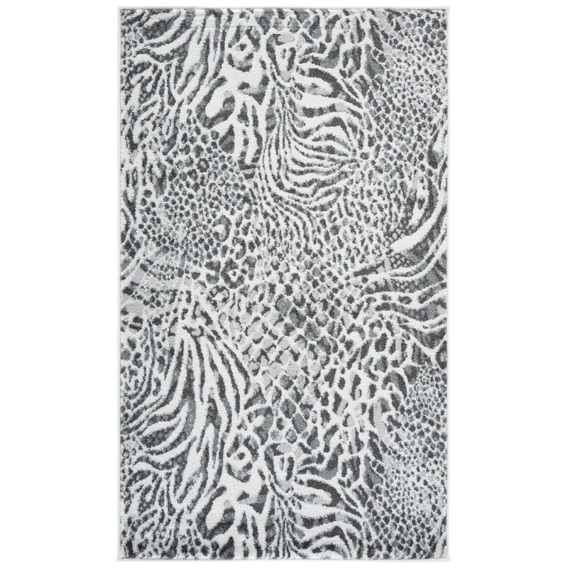 Alynn Performance Animal Print Rug, Rectangle 3' x 5'