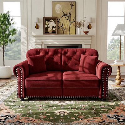 Canapé Chesterfield 63 po en velours