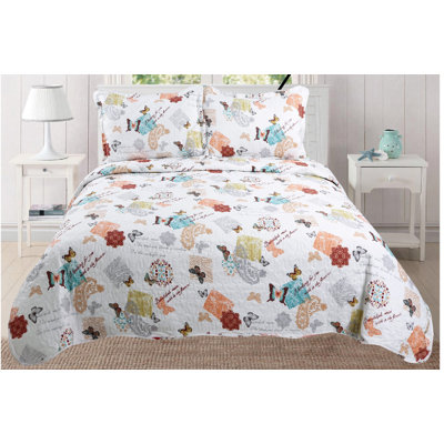 Ensemble de courtepointe réversible en microfibre Lepanto