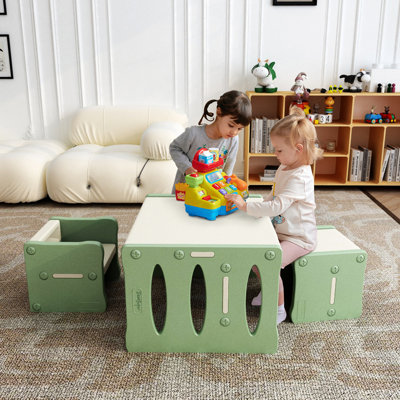 Ensemble 3 pièces de table de jeu et de chaises pour enfants Katara