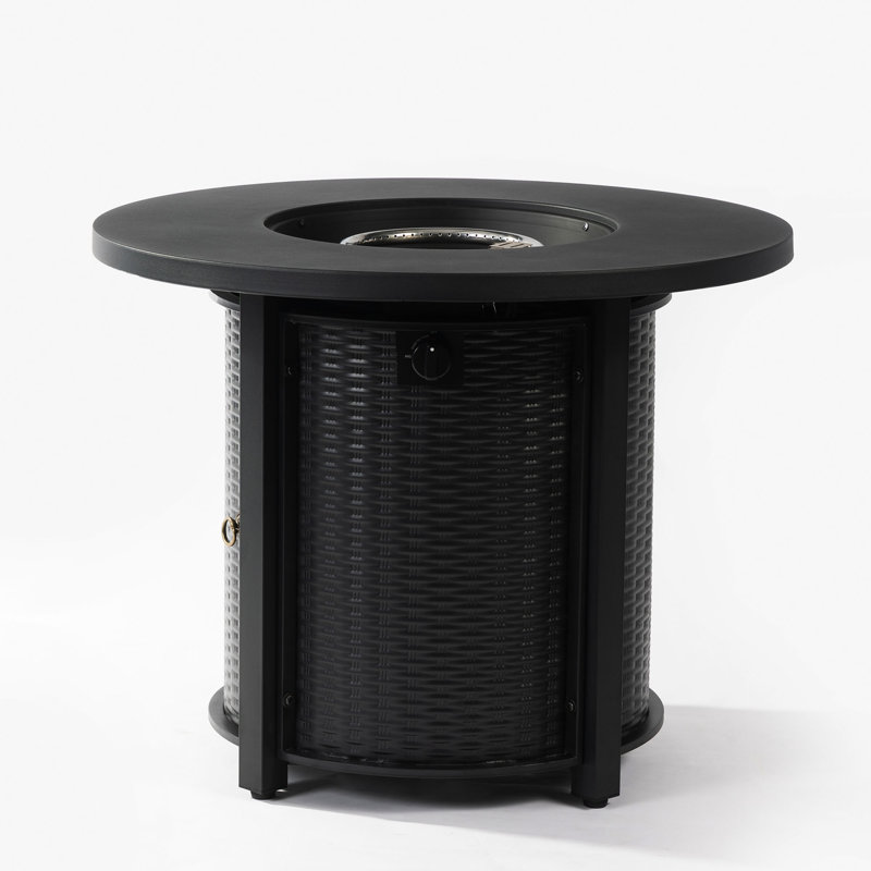 32" Propane Gas Fire Pit Table 50000 BTU Round Steel Fire Pit