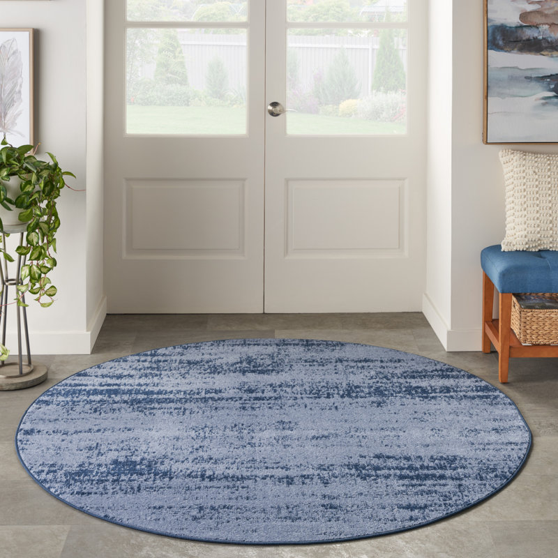 Tapis intérieur / extérieur Nourison Essentials Denim, Rond 4 pi