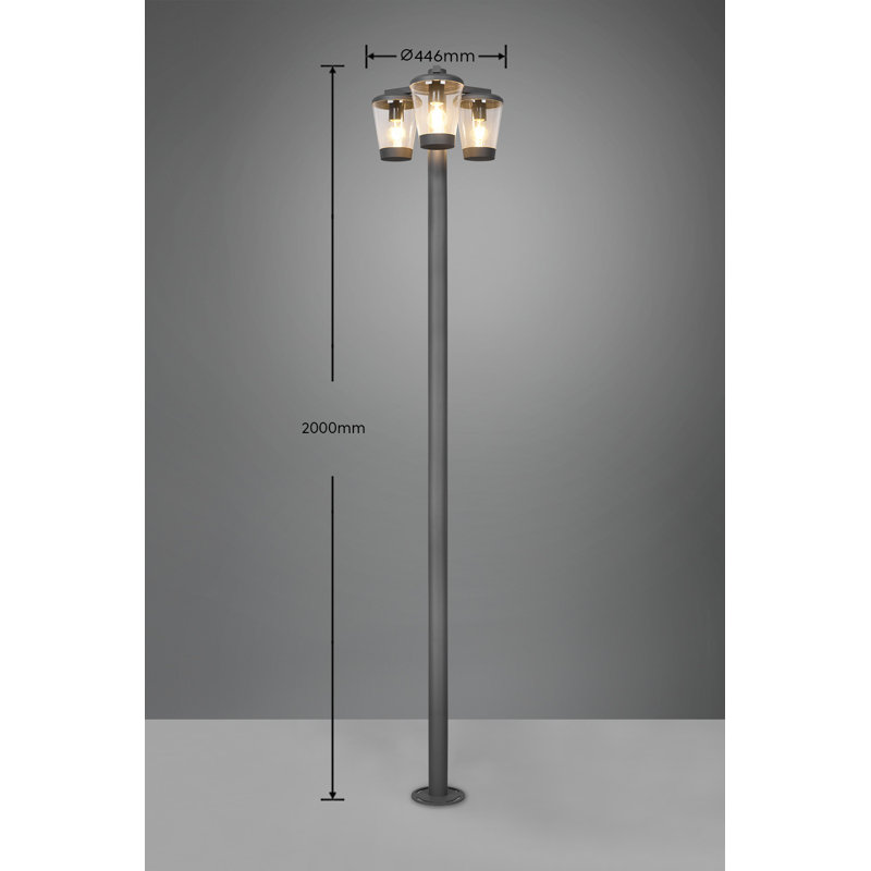 Adriella Anthracite Solar Powered Metal Pathway Light