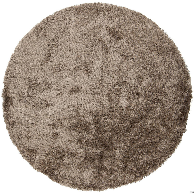 Dior Brown Area Rug, Light Brown, Round 7'9"