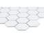 Silica White Hexagon 11 in. x 13 in. Glossy Porcelain Mosaic Floor and Wall Tile Tile
