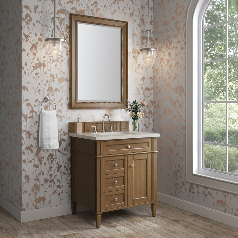 Brittany 30'' W Single Vanity, Saddle Brown, Siberian, 8" Widespread