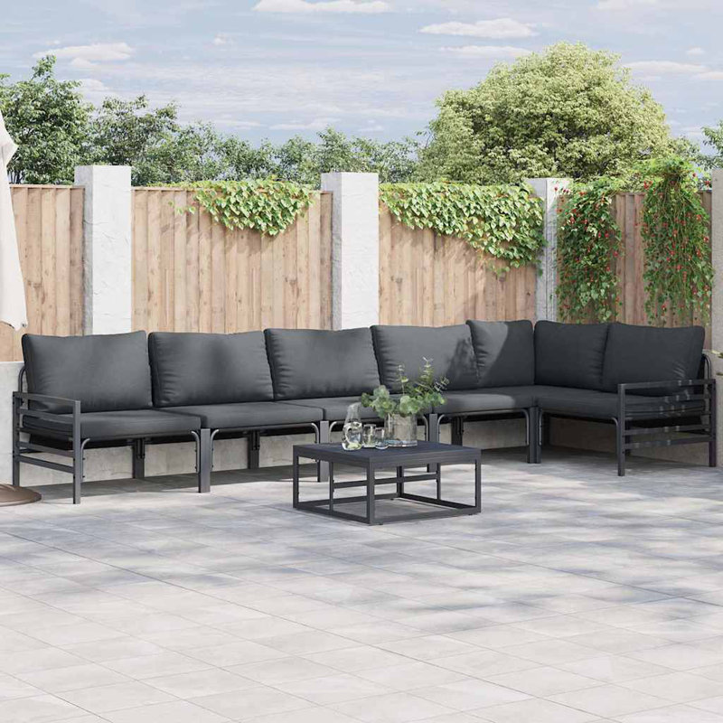 Vidaxl Garden Sofa Set 6 Pcs Anthracite Steel