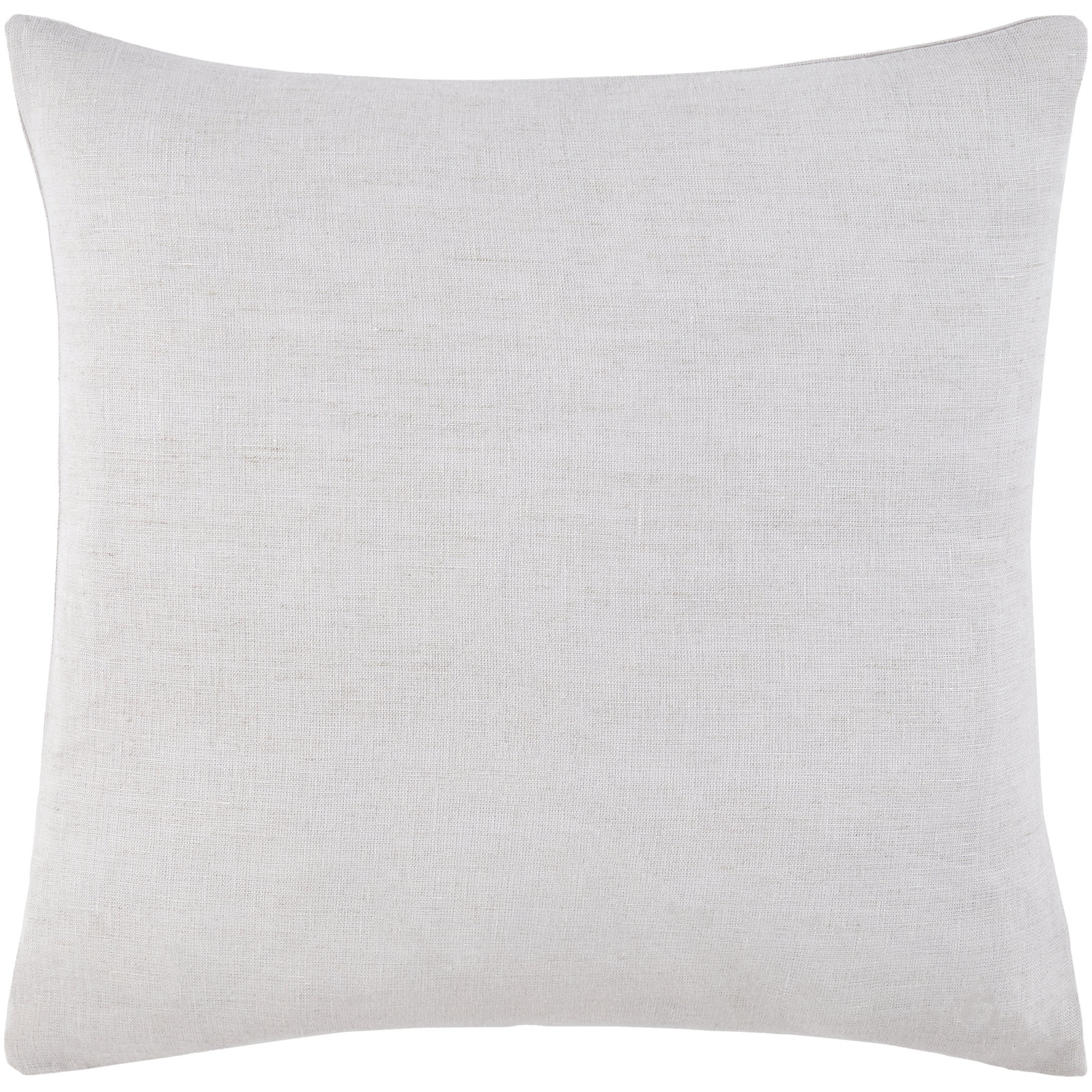 Lanie Linen Throw Pillow, Square 22", Duck Down, Gray