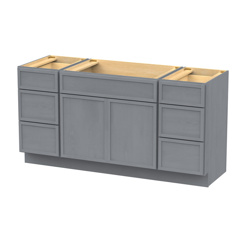 63'' Single Bathroom Vanity Base Only, Silver
