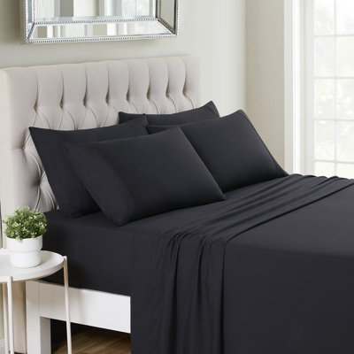Ensemble de draps luxueux en microfibre douce avec taies d'oreiller en prime