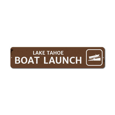 Boat Launch Lake Custom Aluminum Sign