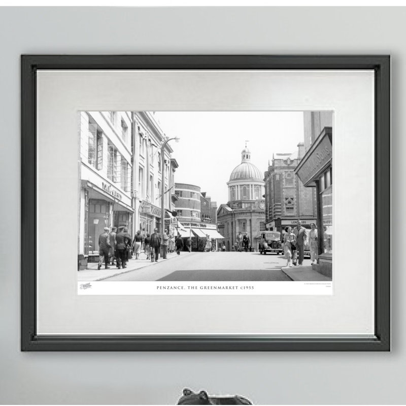 Penzance, The Greenmarket C1955 - Single Picture Frame Print, 28cm H x 36cm W x 2.3cm D