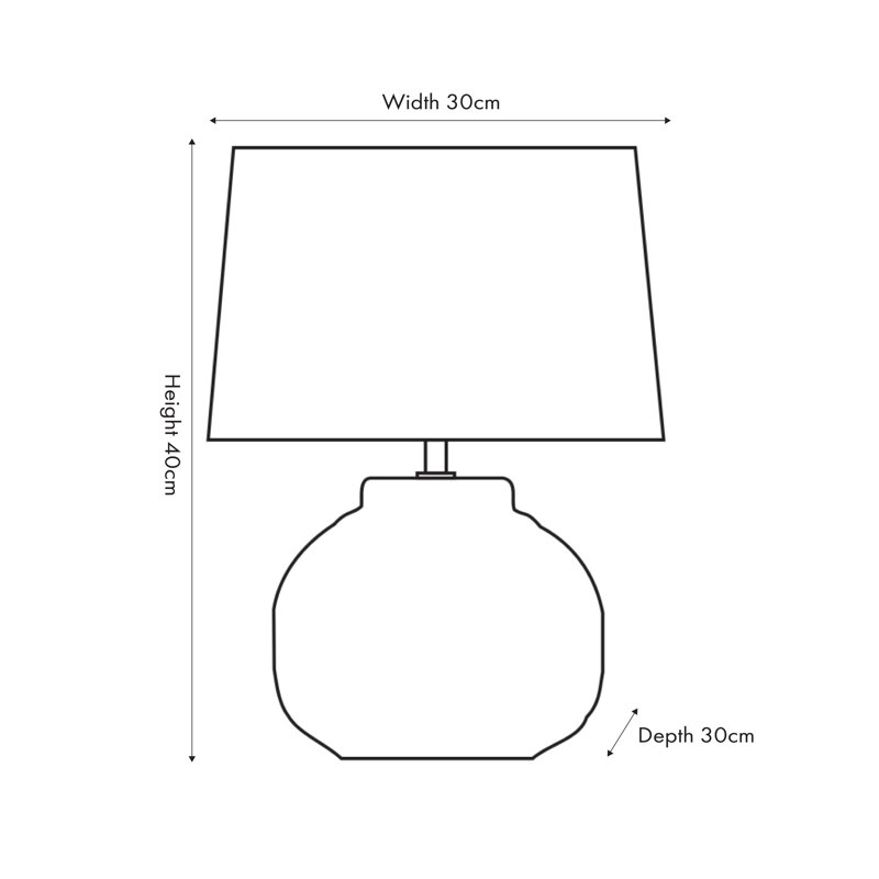 Afanasijs Ceramic Table Lamp, Cream, Cream