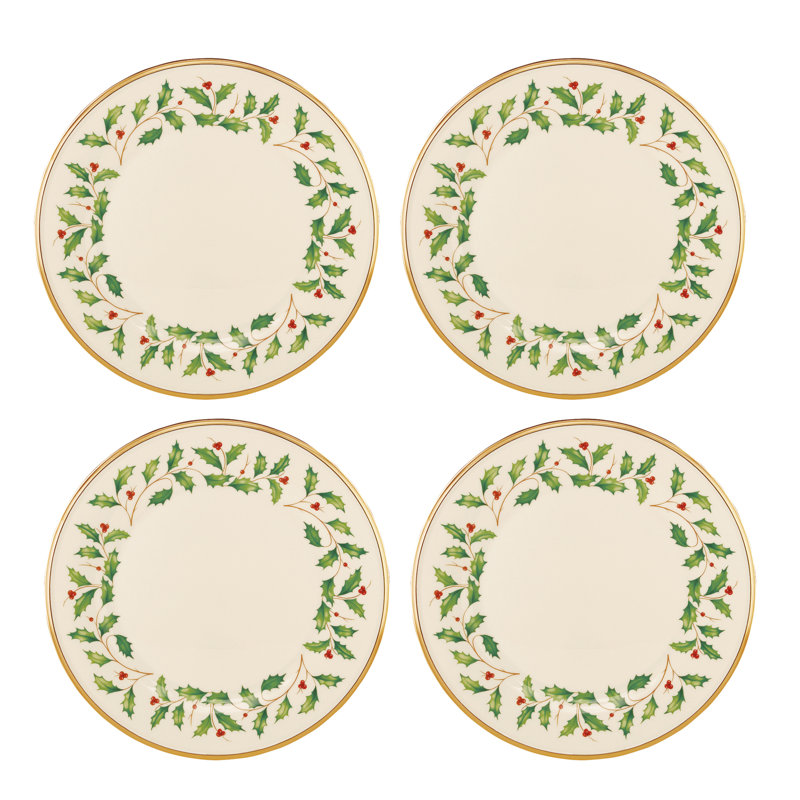 Holiday Dinnerware Dinner Plates, Set Of 4