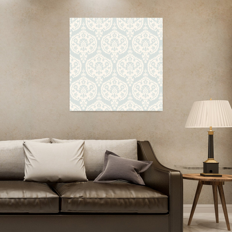 Art contemporain, architecture moderne, élégante et romantique, H 32 po x l 32 po, Bleu