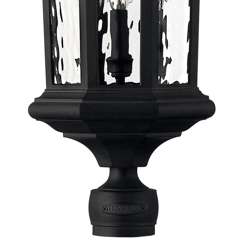 Lanterne d'extérieur 26,25 "avec ampoules Lumiglo Raley, Noir musée