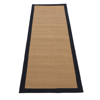 Sisal Hand Woven Black Rug
