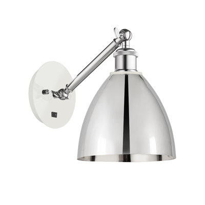 Applique murale ajustable 1 lumière, 8 po, chrome poli Bristol
