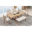Table de salle à manger extensible avec repose-pieds 82 pouces TopMAX Farmhouse 82 pouces