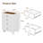 Modern 4-Drawer Dresser Cabinet with Glass Top Jewelry Display, Rolling Storage Unit with Lockable Casters for Bedroom or Living Room