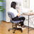 23'' Lamb Wool Armrest Task Chair - Adjustable Swivel with Tufted Back-194758911-194758900