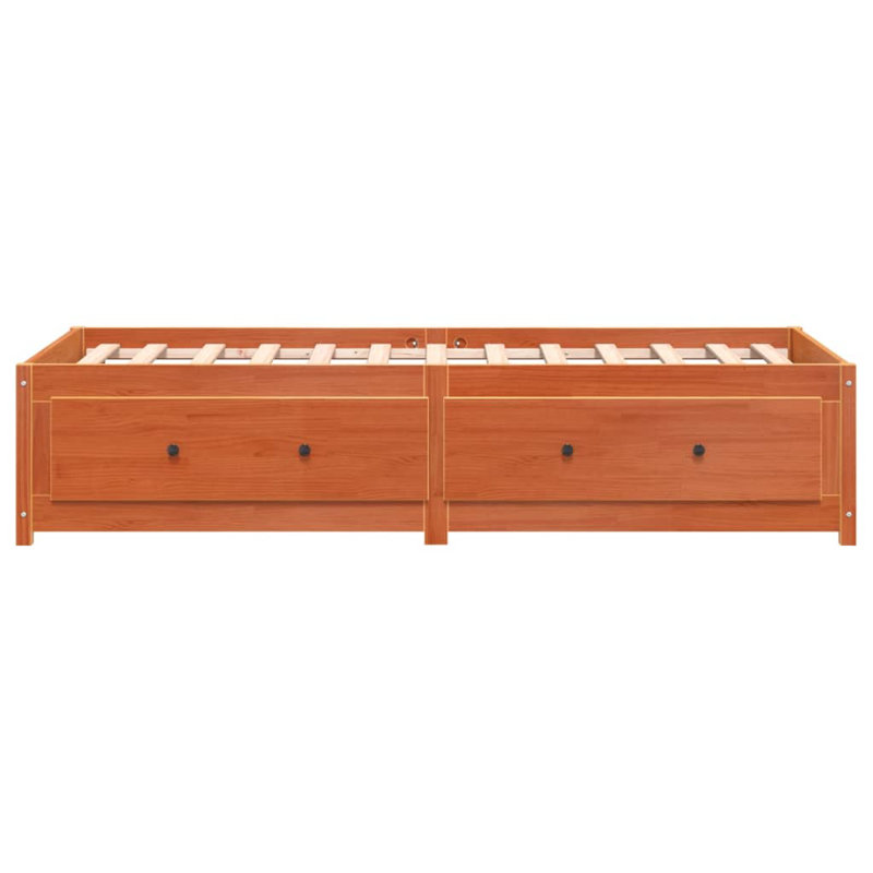 Day Bed Solid Wood, 75 x 190 cm, Brown