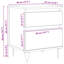 40cm W Manufactured Wood Bedside Table