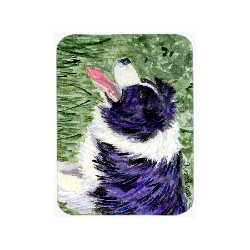 Planche à découper en verre mauve et blanc