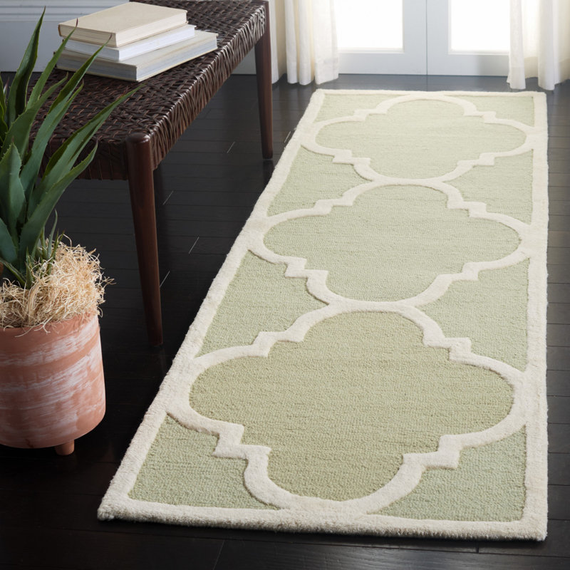 Tapis en laine touffeté à la main Cannen, Tapis de couloir 2 pi 6 po x 6 pi