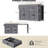 Grey Rolling Kitchen Island With Smooth Drawer Slide & Lockable Wheels Quiet Door Panel Extendable Function --1411854932