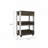 White and Dark Walnut 1-Drawer 2-Shelf Kitchen Cart with Caster
