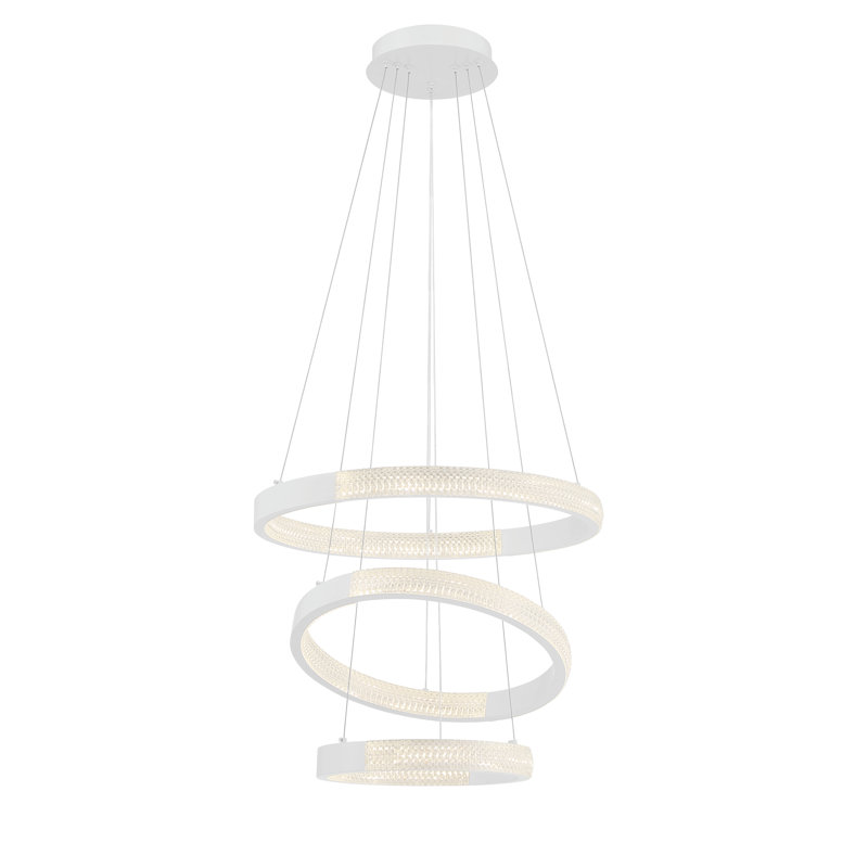 Knuth 3 - Light LED Chandelier, White