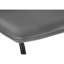 Chaise de bureau debout avec housse en similicuir gris, chaise de travail stable en similicuir à base en métal noir, hauteur de bar debout, structure