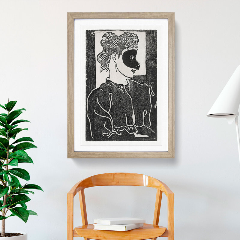 Masked Woman Vol.1 by Samuel De Mesquita - Picture Frame Painting, Oak Framed, 36cm H x 27cm W x 2cm D