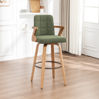 Tabouret de bar pivotant rembourré Louise Classic Farmhouse (lot de 1)