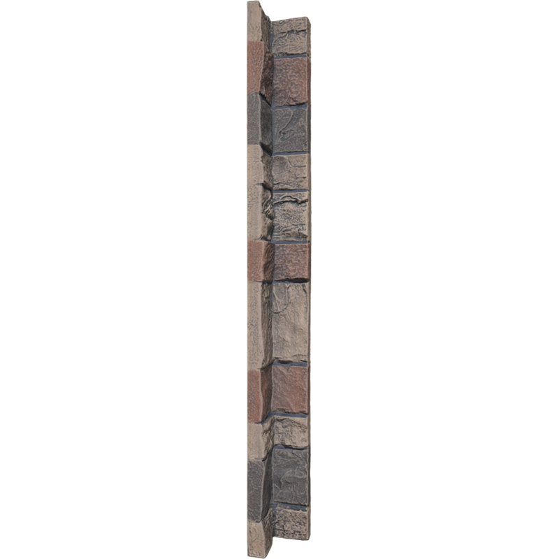 Coin intérieur universel pour panneaux de parement en faux pierre EverStone, l 3 po x P 3 po x H 48 po, couleur bronze industriel