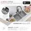 Styluxe Stylish Topaz 28 in. Stainless Steel Double Bowl Undermount Kitchen Sink