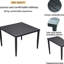 Table de salle à manger en aluminium de style moderne et d'extérieur avec trou pour parasol 40 po x 40 po Ember