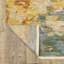 Tapis abstrait en laine / nylon tissé à la machine de couleur japonaise / beige / doré Japon-1088203062