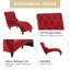 Chaise longue capitonnée en velours-290435525