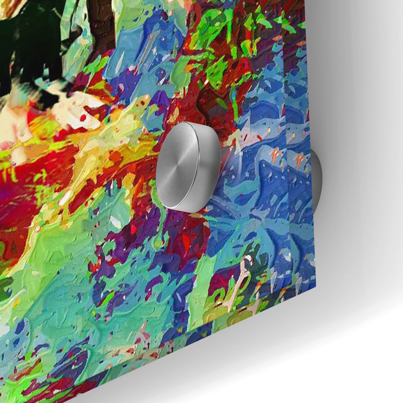 Hokku Designs «Brawl 1» par Murray Henderson, art mural acrylique sur verre, ACR-37577, H 24 po x l 48 po